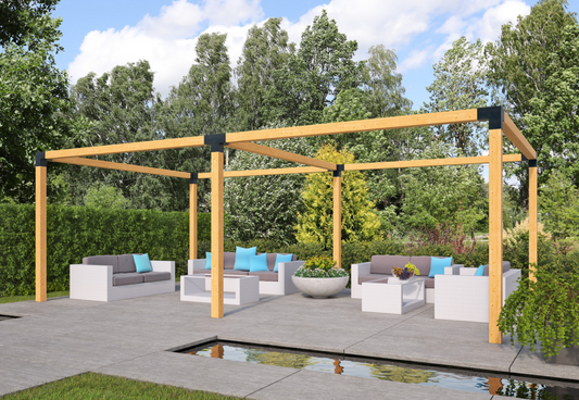 Douglas pergola 6x3 meter